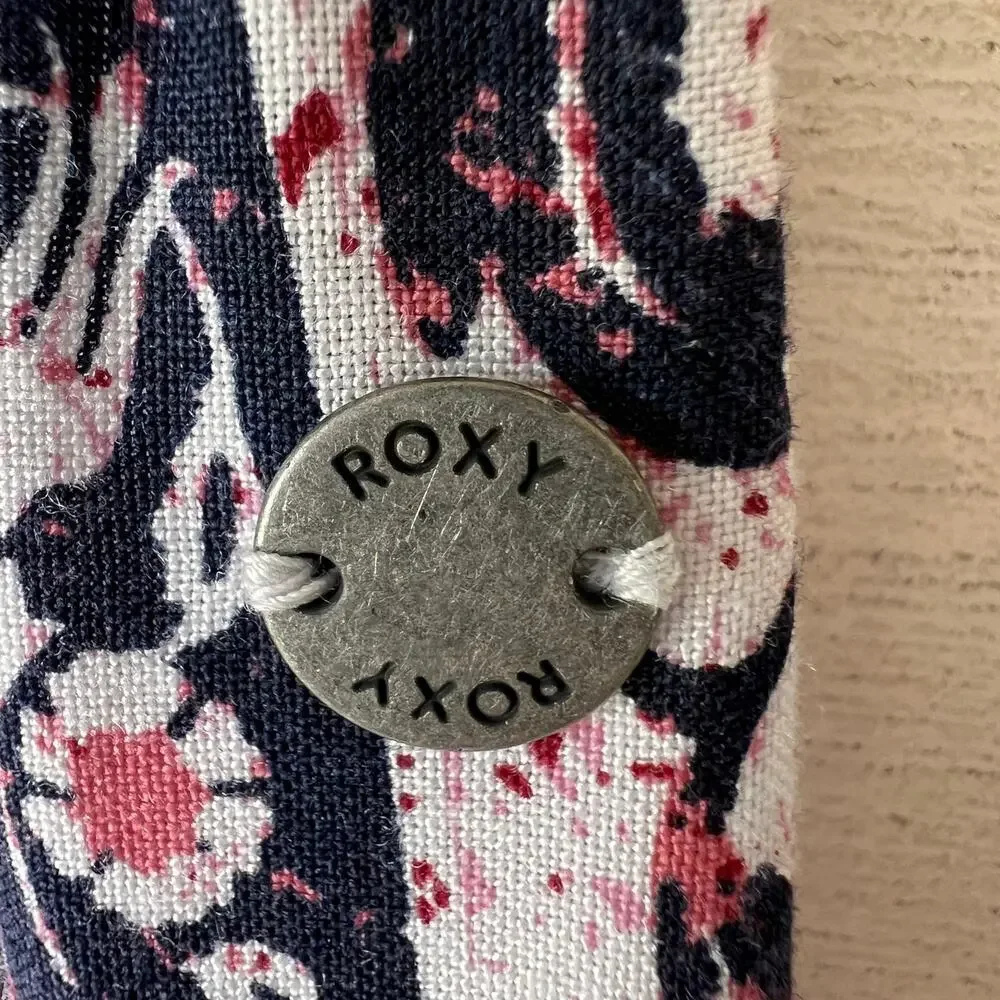Roxy Skirt Womens Size Small Lost in My Mind Floral Navy & Red Maxi Front Slit